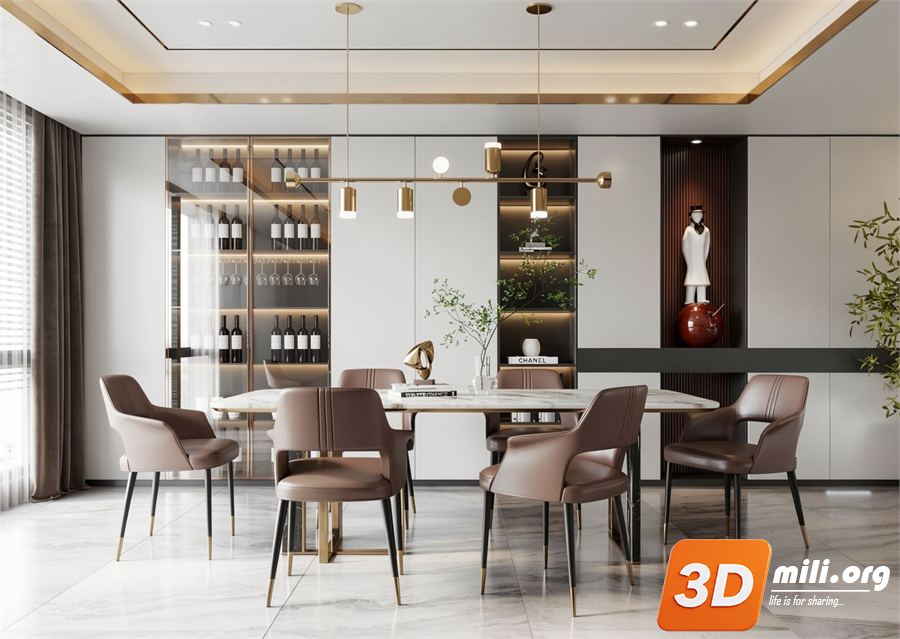 Dining Table Set Skp Files